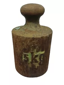Alt Gewicht 5 kg Loft Vintage Deko Eisen Türstopper Waage - Bild 1 von 6