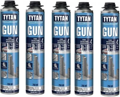 5 piezas Tytan espuma de montaje impermeabilización relleno aislamiento espuma de pistola 5x750 ml Foto 1 de 2