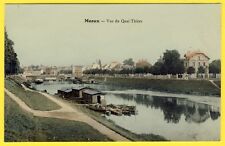 cpa RARE 77 - MEAUX (Seine et Marne) Vue du QUAI THIERS Chemin halage Batellerie