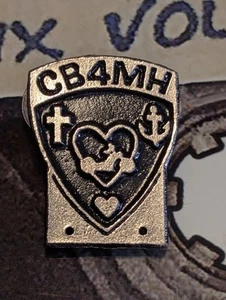 CB4MH Cross Anchor Heart & Motorcycle Enamel Pin *Rare* - Picture 1 of 3