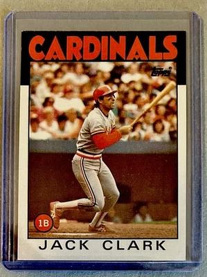 1986 Topps Baseball #350 Jack Clark St. Louis Cardinals NM/MINT+  *Pc&a* - Image 1 of 3