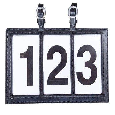 EDWIN BECKER Wagennummer Gespannnummer ~ Kutsche ~ 3-stellig ~ Leder ~ schwarz