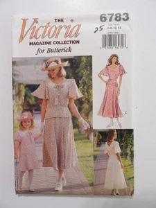 Butterick 6783 Victoria Magazine Collection Dress Size 6-8-10-12 Uncut Pattern - Picture 1 of 3