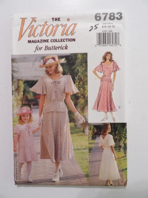 Butterick 6783 Victoria Magazine Collection Dress Size 6-8-10-12 Uncut Pattern - Image 1 of 3