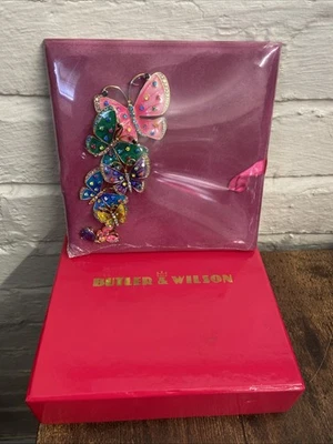 Butler & Wilson 6 Butterfly Enamel & Crystal Large Brooch New Sealed Boxed - Image 1 of 4