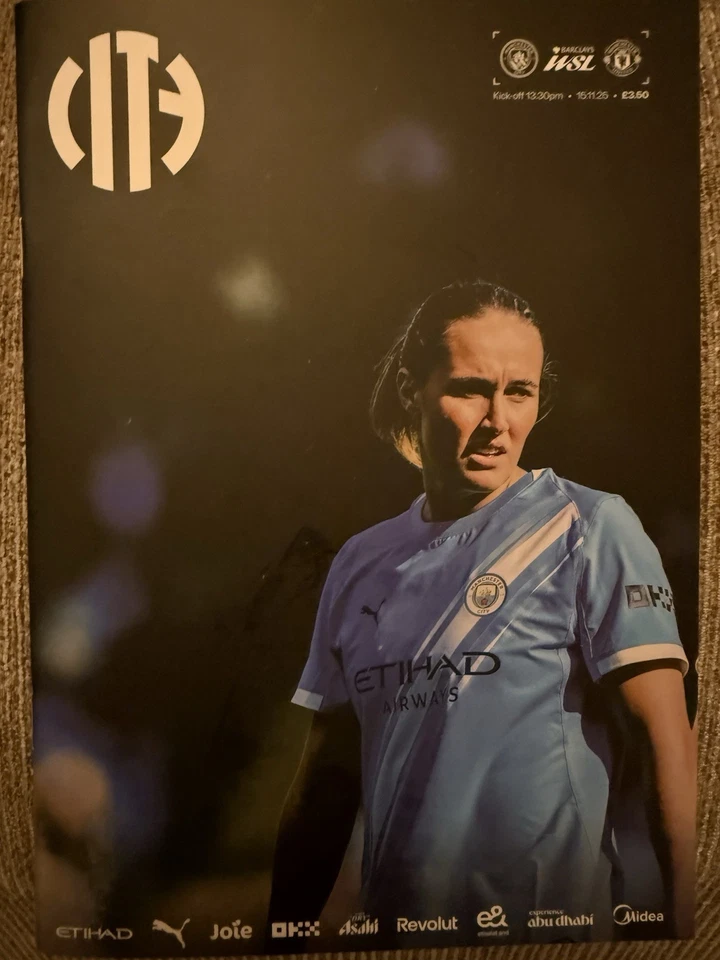 Manchester City v Manchester United (Women’s WSL) Programme 15th November 2025. - Image 1 of 1