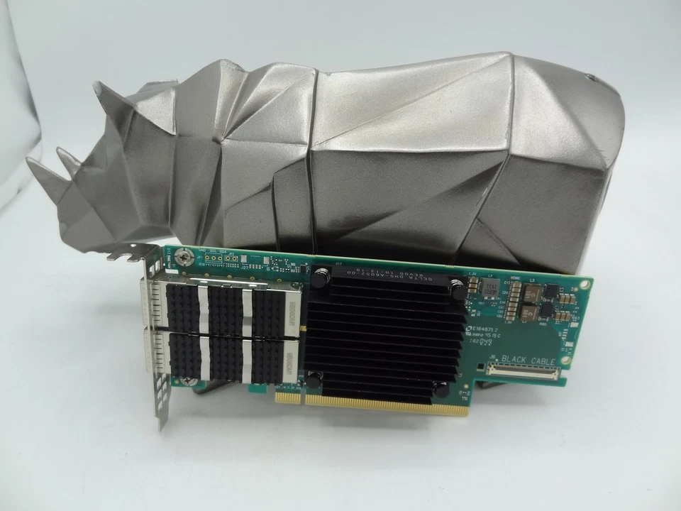 Mellanox MCX653106A-ECAT 100GbE Dual-Port QSFP56 PCIe3.0/4.0 x16 ConnectX-6 Adap - Image 1 of 1