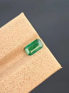 Emerald Gemstone Emerald Cut Natural Green Loose Faceted From Swat Pakistan - Picture 1 of 4