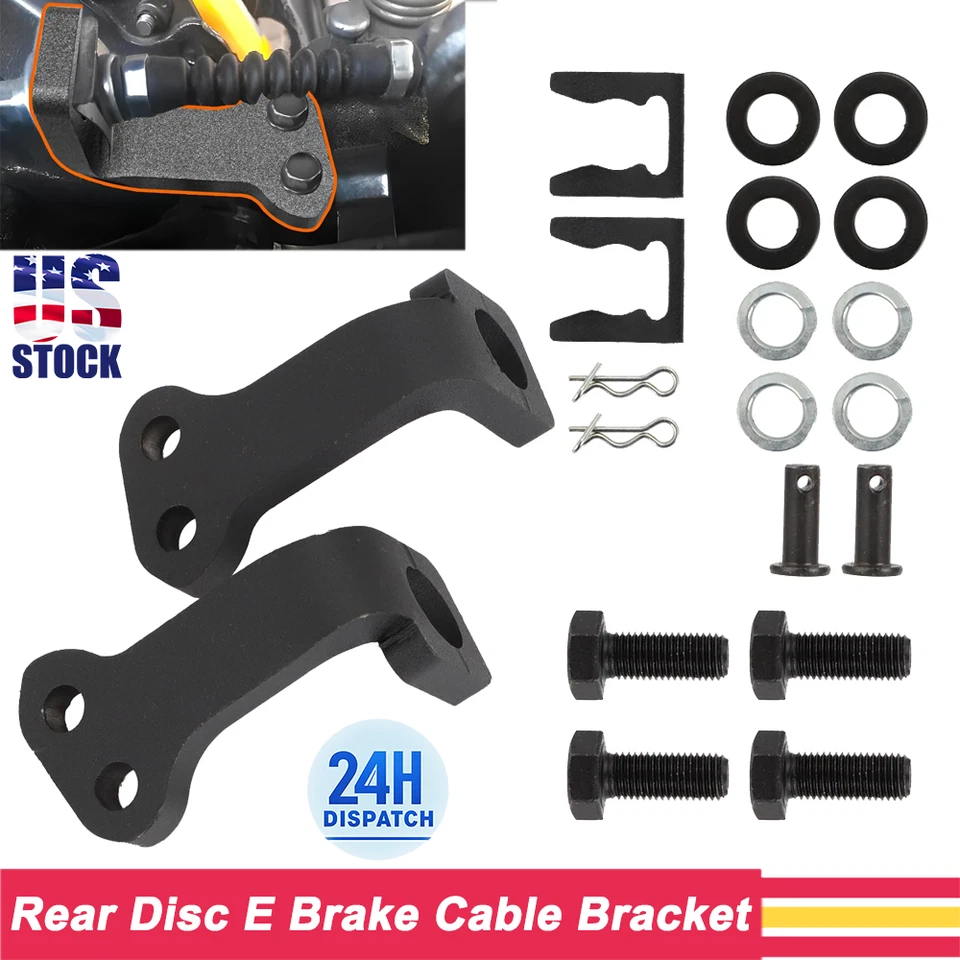 Rear Disc E Brake Cable Bracket Kit For Acura Integra Honda CRX Civic Del Sol US - Image 1 of 4