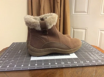 Botas Baretraps Mujer Andee Invierno Nieve Marrón Cuero Cremallera Botón Sherpa Talla 8M Foto 1 de 4