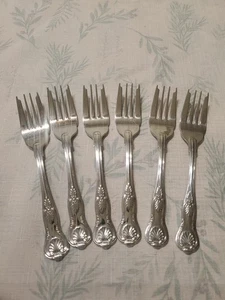 Lote de 6 tenedores de ensalada Towle Hotel Kings 6 7/8" 18/10 acero inoxidable - Imagen 1 de 5