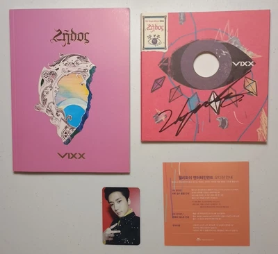 VIXX Official Signed CD 5 th Single Album Zelos Korea Ravi Leo CD+Book+Photocard Foto 1 de 4