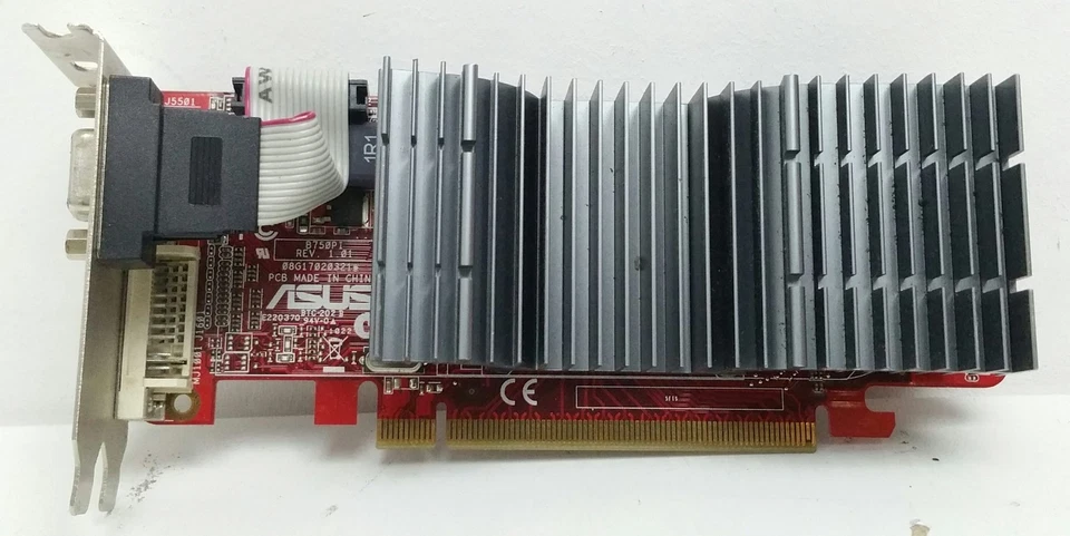 Asus EAH4350 PCIE AMD HD4350 DVI/VGA/HDMI 512MB Graphics Card - SFF Bracket Only - Image 1 of 1