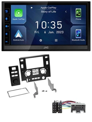 JVC DAB Bluetooth MP3 USB 2DIN Autoradio für Land Rover Defender 2010-2016 schwa - Bild 1 von 4