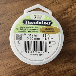 Beadalon Bead String Wire Satin Gold - Picture 1 of 3