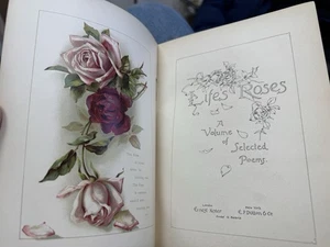 LIFE'S ROSES: A Volume of Selected Poems - 1898 Hardcover - Picture 1 of 4