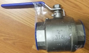 VAV 2" Ball Valve Full Port, 316 Stainless Steel, 1000 WOG for Water, Oil 1 Pack - Picture 1 of 7