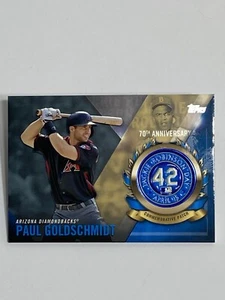 2017 Topps PAUL GOLDSCHMIDT#JRPC-PGE Jackie Robinson Day Logo Patch - Picture 1 of 2