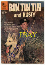 "Rin Tin Tin" vintage Dell comic book signed  star Lee Aaker as "Rusty" RARE '61