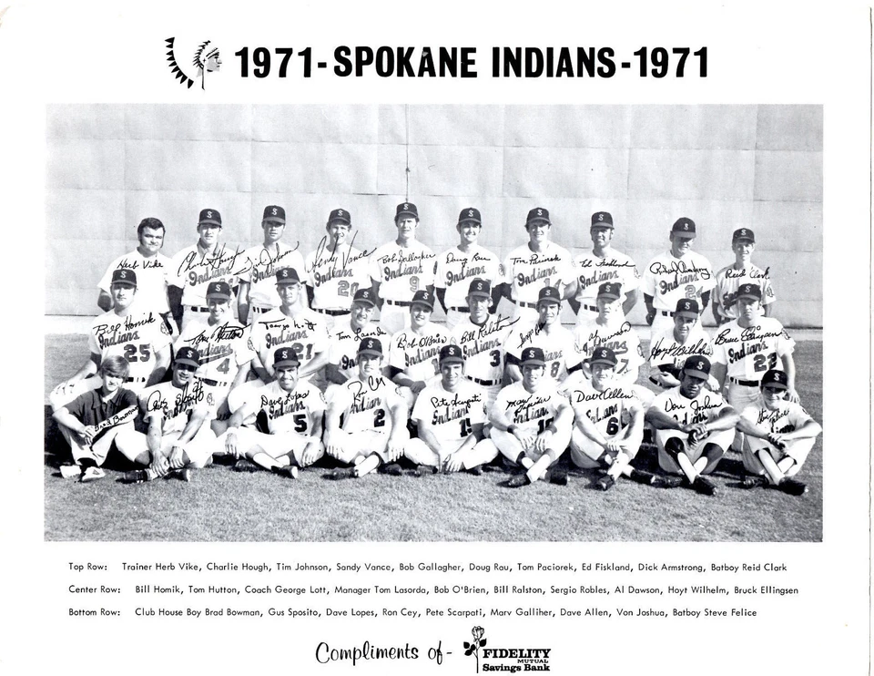 1971 SPOKANE INDIANS TEAM 8X10 PHOTO PCL DODGERS CEY RAU HOUGH LOPES CEY JOSHUA