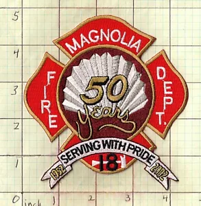 Magnolia Texas 50 Years Serving With Pride bg34 fire patch - Picture 1 of 1