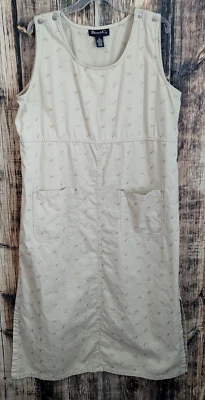 Vintage 90's Maxi Denim Dress Womans 1X Sleeveless Embroidered Floral Denim &Co - Image 1 of 4