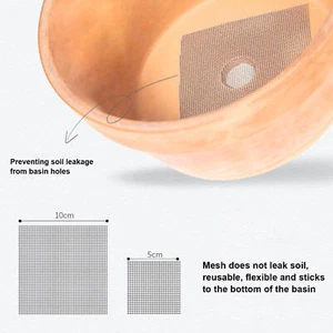 50PCS Pot Hole Mesh Pad, Bonsai Pot Bottom Grid Mat Mesh, Plant Drainage Screen - Picture 1 of 12