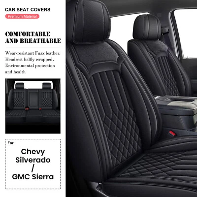 For GMC Sierra 2500HD 2007-2018 Truck Interior 5-Seat Covers Vehicle Front&Rear Foto 1 de 4
