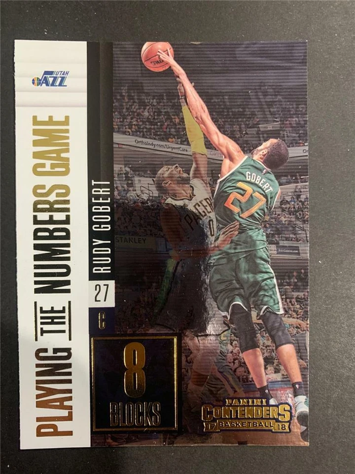 2017/18 Panini Contenders Playing the Numbers Game #3 Rudy Gobert Jazz - Image 1 of 1