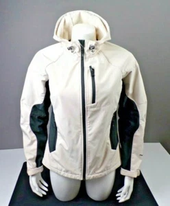Chaqueta con capucha de caparazón suave Free Country gris crema talla M - Imagen 1 de 12