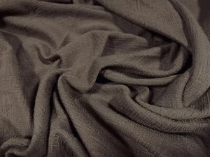 Straw cloth Double Jersey Stretch Knit Dress Fabric, Per Metre - Plain - Taupe - Picture 1 of 3