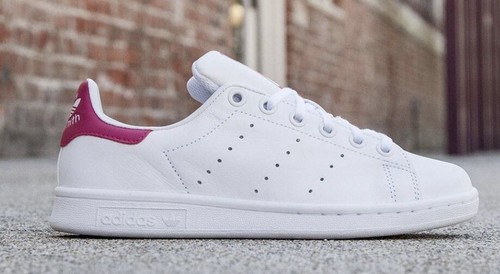 Adidas Stan Smith J Big Girl taglia 6 5 scarpa casual bianca rosa sneaker sportiva