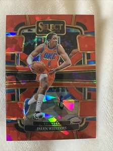 2023-24 Jalen Williams Select #9 Concourse Red Ice Prizm Panini - OKC Thunder - Imagen 1 de 2