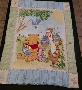 Vtg Disney Winnie The Pooh 3 Piece  Crib/Toddler  Bedding Comforter  Set  Unisex - Picture 1 of 6