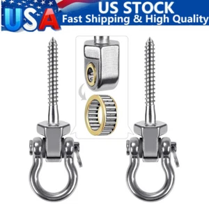 2 Pack Heavy Duty Stainless Steel Swing Hangers with Bearings, Quiet and Smooth - Picture 1 of 9