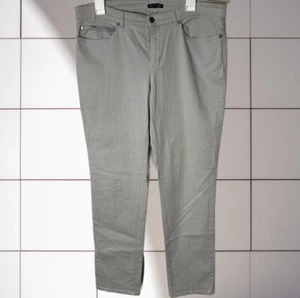 Eileen Fisher Beige Skinny Midi Jeans Stretch Size 12 Organic Cotton - Picture 1 of 3