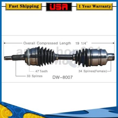 Eixo dianteiro esquerdo CV junta eixo para Daewoo Lanos 2002 2001 2000 1999 - Imagem 1 de 2