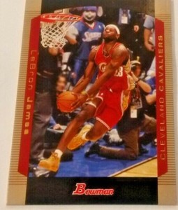 2004- 05 2ND YEAR BOWMAN GOLD LEBRON JAMES MT #23 HIT!!!