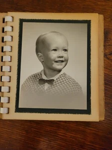 Vtg 1940s Young Boy Child Vintage Photo Shoot Album Ring Bound Carleton Studio - Picture 1 of 7