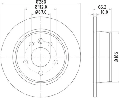 2x Discos Traseros Mintex para Mercedes-Benz Vito 108D 2.3 110 TD 113 2.0 Clase V Foto 1 de 2