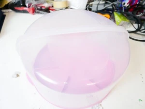 Tupperware X LARGE Round Cake Taker w/Locking Domed Cover Keeps Cakes Fresh NEW - Picture 1 of 8