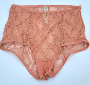 Intimately Free People High Waist Lace Panty Brief Size XS Peach NWOT - Picture 1 of 5
