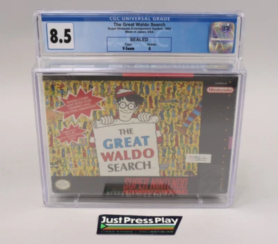 The Great [Where's] Waldo Search Nintendo SNES 1993 New Sealed V-Seam CGC 8.5 A - Image 1 of 4