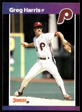 1989 Donruss NO DOT 548 Greg Harris Philadelphia Phillies