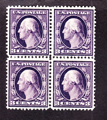 US 333 3c Washington Mint Block of 4 F-VF OG H SCV $130 (003) - Image 1 of 2