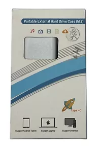 NEW Portable External Hard Drive Case (M.2) 1 TB - H1 SILVER - Picture 1 of 4