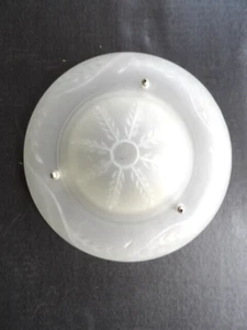 3 Chain Ceiling Light Shade Vintage Frosted Glass Snowflake Vine Chains Included - Picture 1 of 5