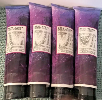 LAVENDER CHAMOMILE 身体霜镇静配方 11.5 盎司 X 4 SHEA BUTTER JOJOBA 油 — 第 1/2 张图片