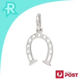 Lucky Horseshoe Sterling Silver 925 Charm Pendant - Picture 1 of 6