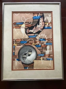 Santa Fe New Mexico SOUTHWEST Watercolor framed Painting signed by Ginny Tape - Picture 1 of 4
